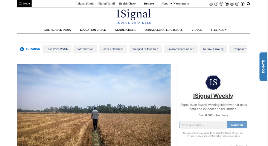 IndiaSpend home page